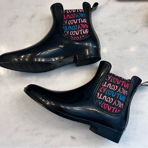 Juicy Couture Shoes - Juicy Couture Women's Rain Boots, Booties, Size 9, Excellent Condition, Black
